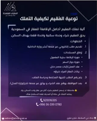 محتوى توعوي — تملّك المقيمين